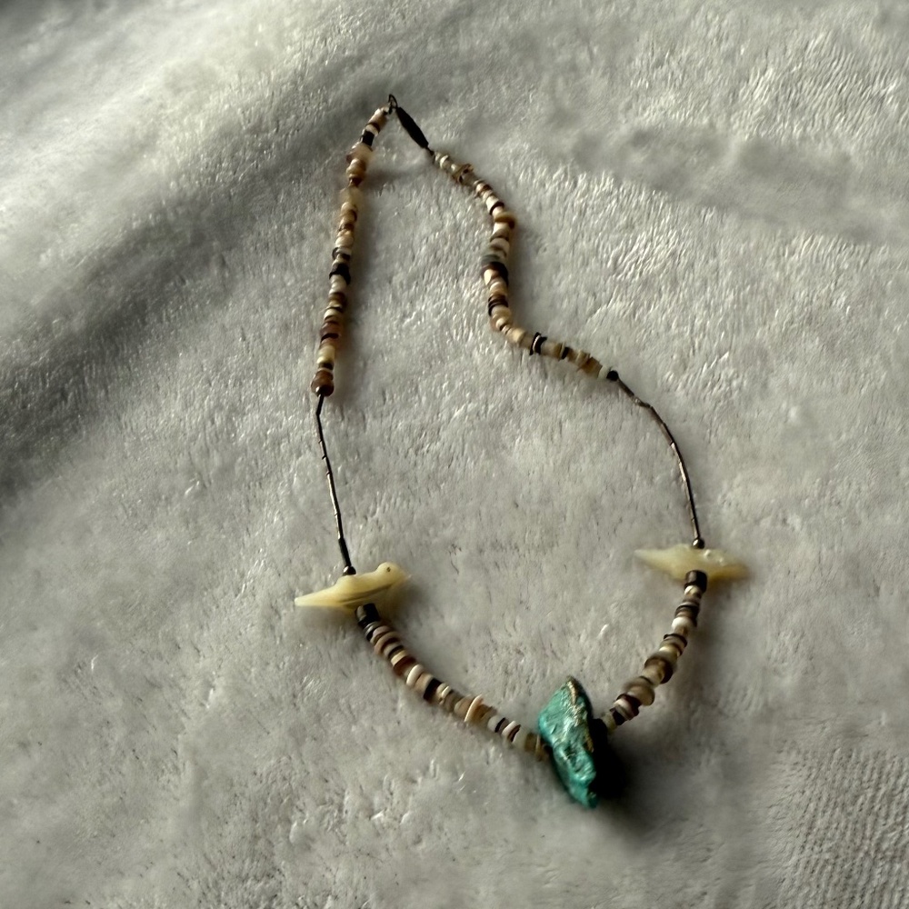 Vintage Zuni-style Necklace with Turquoise